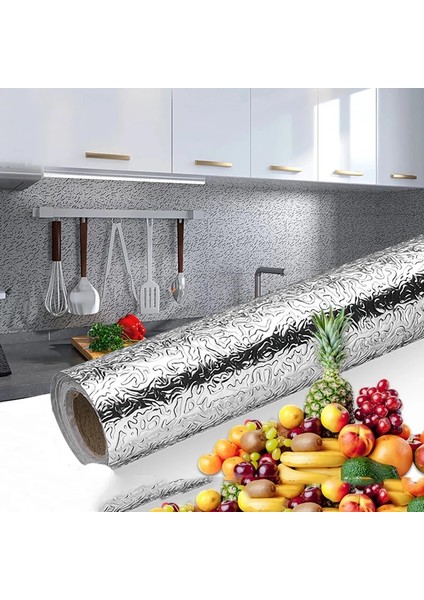 NO.3390304 Stili 61X100CM Luanqı cm Yanmaz ve Su Geçirmez Yağ Boşaltma Mutfak Çıkartmaları Kirlenme Önleyici Yüksek Sıcaklık Alüminyum Folyo Duvar Kağıdı (Yurt Dışından) fiyatları