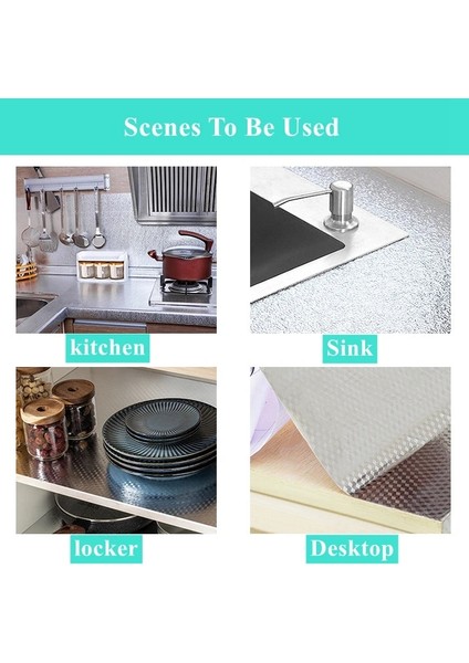 NO.3390304 Stili 61X100CM Luanqı cm Yanmaz ve Su Geçirmez Yağ Boşaltma Mutfak Çıkartmaları Kirlenme Önleyici Yüksek Sıcaklık Alüminyum Folyo Duvar Kağıdı (Yurt Dışından) indirimleri