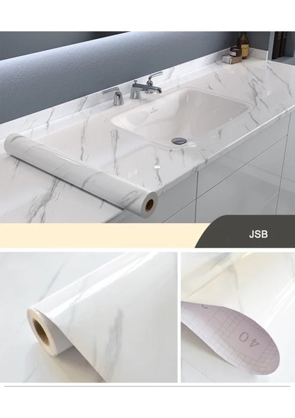 A3 Stili 30CMX100CM Genişlik 80 cm Su Geçirmez Yağ Geçirmez Folyo Mermer Dekor Sticker Mutfak Duvar Için Pet Kendinden Yapışkanlı Çıkarılabilir Duvar Kağıdı Oturma Odası Için (Yurt Dışından)