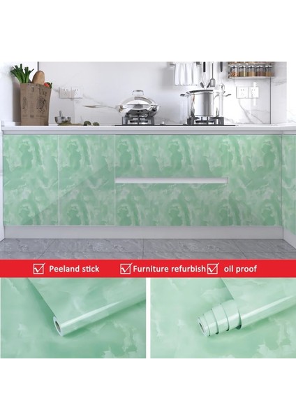 A5 Stili 30CMX100CM Genişlik 80 cm Su Geçirmez Yağ Geçirmez Folyo Mermer Dekor Sticker Mutfak Duvar Için Pet Kendinden Yapışkanlı Çıkarılabilir Duvar Kağıdı Oturma Odası Için (Yurt Dışından)