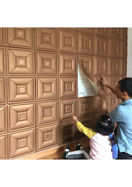 Kremsi-Beyaz Tarzı 70CMX70CM Duvar Kağıdı 3D Stereo Duvar Çıkartmaları Oturma Odası Tv Arka Plan Duvar Yumuşak Paket Ktv Dekorasyon Kendinden Yapışkanlı Su Geçirmez Sıcak Yatak (Yurt Dışından)