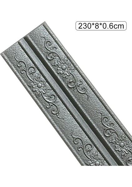 5-1 Adet Tarzı 3D Duvar Trim Hattı Süpürgelik Sınır Kendinden Yapışkanlı Su Geçirmez Süpürgelik Duvar Kağıdı Duvar Sticker Oturma Odası Ev Aralık * 8 cm (Yurt Dışından)