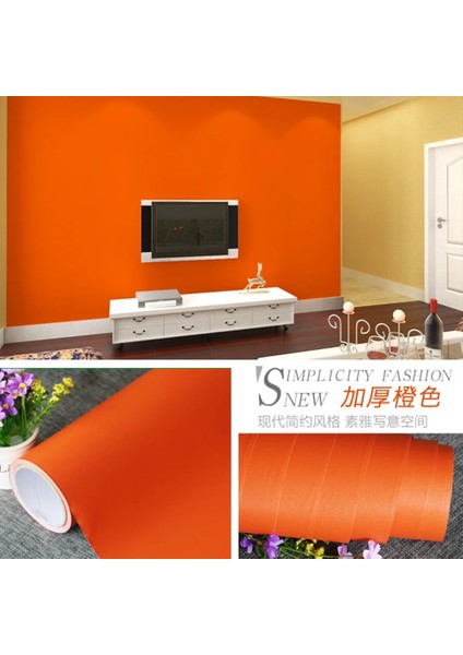 Erik Tarzı 0,4X1M Kendinden Yapışkanlı Duvar Kağıdı Kalınlaşmış Düz Renk Yatak Odası Sıcak Tonlu Duvar Kağıdı Duvar Sticker Oturma Odası Arka Plan Yenileme Çıkartmaları (Yurt Dışından) fırsatları