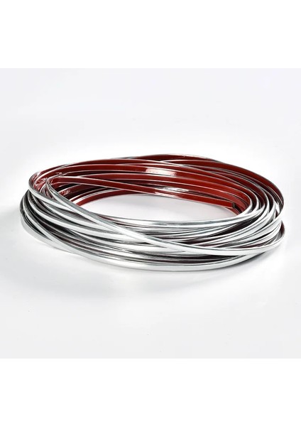 Gümüşi Tarz 8MMX3M Kendinden Yapışkanlı Duvar Kağıdı Yumuşak Paket Metal Doku Dekoratif Şerit Duvar Kağıdı Kenar Şeridi 3D Su Geçirmez Güzel Dikiş Şeridi (Yurt Dışından)