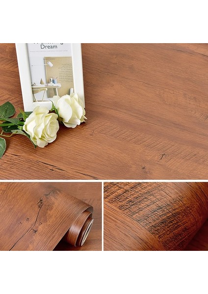 Hdsmw Stili 40CMX100CM Kendinden Yapışkanlı Pvc Duvar Kağıdı Ahşap Tahıl Su Geçirmez Vinil Duvar Sticker Pvc Mutfak Dolabı Kapı Sticker Ev Dekor (Yurt Dışından)