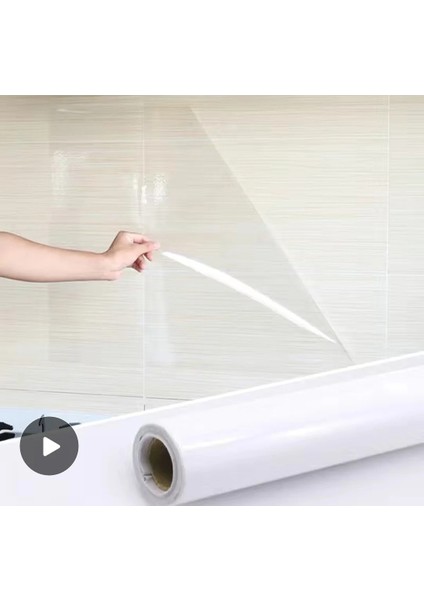 A6 Stili 60CMX100CM Mutfak Yağı Geçirmez Şeffaf Film Kalın Kendinden Yapışkanlı Su Geçirmez Tezgah Mobilya Mermer Duvar Kağıdı Banyo Dekor Çıkartmalar (Yurt Dışından) fırsatları