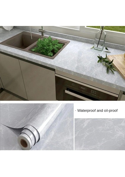 A5 Stili 30CMX100CM Kalın Folyo Mermer Dekor Kağıt Mutfak Yağı Geçirmez Pet Kendinden Yapışkanlı Su Geçirmez Banyo Duvar Kağıdı Çıkarılabilir Film (Yurt Dışından) indirimleri