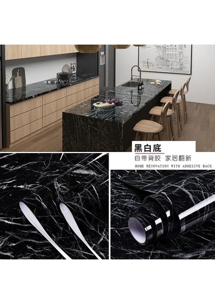 Jgh Stili 40X100CM Mermer Vinil Duvar Kağıdı Çıkarılabilir Kabuğu ve Sopa Kağıt Mobilya Su Geçirmez Kendinden Yapışkanlı Duvar Çıkartmaları Çocuk Odaları Için (Yurt Dışından)