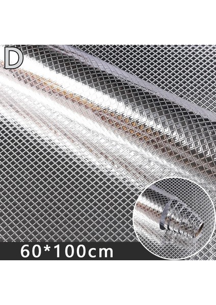 D Tarzı 1MX60CM Kendinden Yapışkanlı Duvar Kağıdı Dekor Mutfak Fırını Için Kirlenme Önleyici Yüksek Sıcaklık Alüminyum Folyo Pvc Dolap Yağ Geçirmez Kağıt (Yurt Dışından)