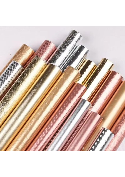 D Tarzı 1MX60CM Kendinden Yapışkanlı Duvar Kağıdı Dekor Mutfak Fırını Için Kirlenme Önleyici Yüksek Sıcaklık Alüminyum Folyo Pvc Dolap Yağ Geçirmez Kağıt (Yurt Dışından)