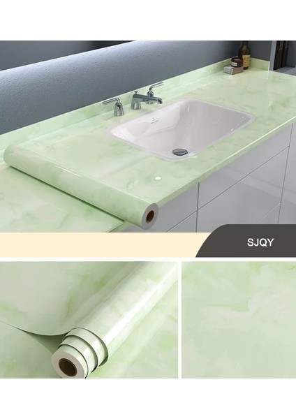 A9 Tarzı 30CMX100CM Genişlik 80 cm Su Geçirmez Yağ Geçirmez Folyo Mermer Dekor Sticker Mutfak Duvar Için Pet Kendinden Yapışkanlı Çıkarılabilir Duvar Kağıdı Oturma Odası Için (Yurt Dışından)
