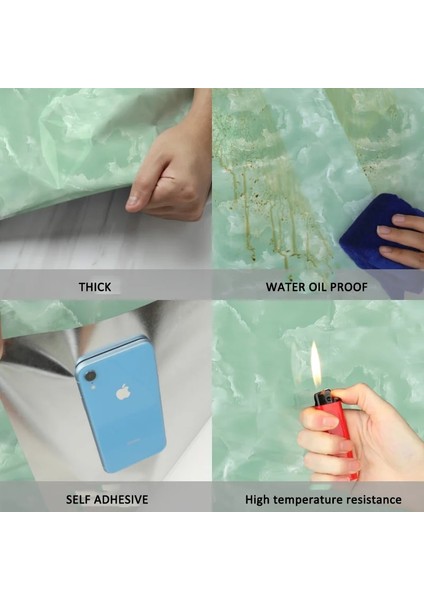 A9 Tarzı 30CMX100CM Genişlik 80 cm Su Geçirmez Yağ Geçirmez Folyo Mermer Dekor Sticker Mutfak Duvar Için Pet Kendinden Yapışkanlı Çıkarılabilir Duvar Kağıdı Oturma Odası Için (Yurt Dışından) indirimleri