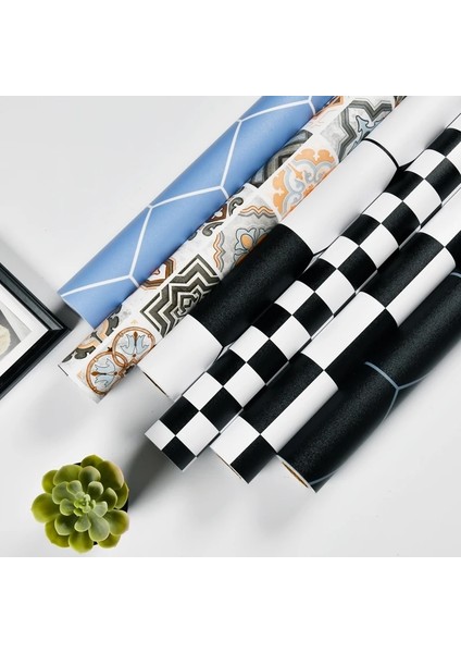 A8 Tarzı 60CMX30CM Kalın Su Geçirmez Geometrik Desen Zemin Çıkartmaları Banyo Kendinden Yapışkanlı Vinil Duvar Kağıdı Kiremit Çıkartmalar Oturma Odası Dekor Için (Yurt Dışından) modelleri