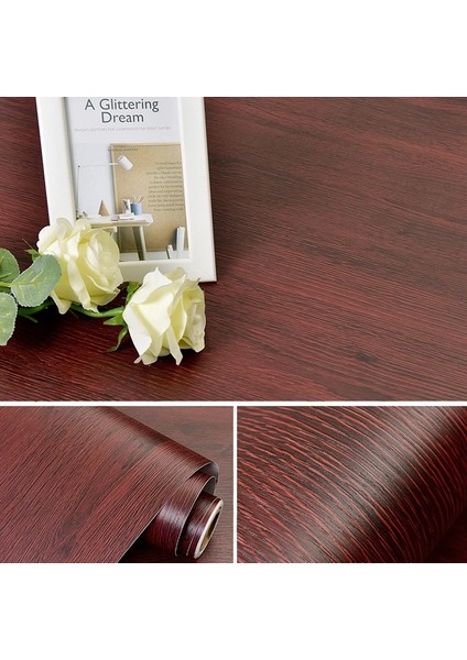 Hszmw Stili 40CMX100CM Kendinden Yapışkanlı Pvc Duvar Kağıdı Ahşap Tahıl Su Geçirmez Vinil Duvar Sticker Pvc Mutfak Dolabı Kapı Sticker Ev Dekor (Yurt Dışından)