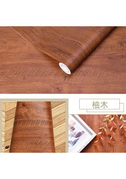 Tik Stili 1MX40CM Ahşap Tahıl Pvc Su Geçirmez Kendinden Yapışkanlı Duvar Kağıdı Dıy Mobilya Yenileme Dekorasyon Çıkartması Vinil Kağıt Duvar Kağıdı (Yurt Dışından)