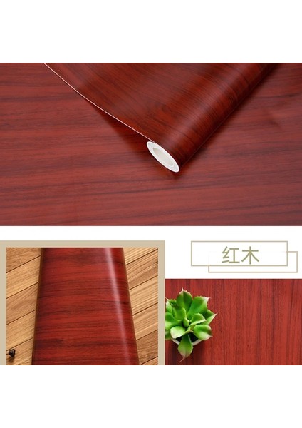 Tik Stili 1MX40CM Ahşap Tahıl Pvc Su Geçirmez Kendinden Yapışkanlı Duvar Kağıdı Dıy Mobilya Yenileme Dekorasyon Çıkartması Vinil Kağıt Duvar Kağıdı (Yurt Dışından)