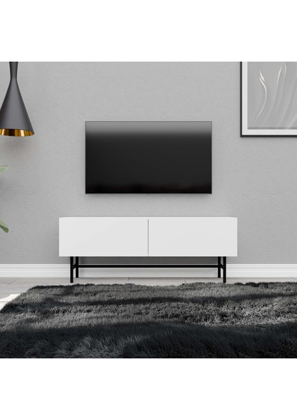 4002 Felıx 138 cm (Metal Ayaklı) Tv Ünitesi Beyaz