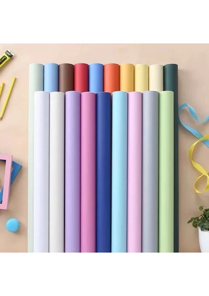 Lavanta Tarzı 0,4X1M Kendinden Yapışkanlı Duvar Kağıdı Kalınlaşmış Düz Renk Yatak Odası Sıcak Tonlu Duvar Kağıdı Duvar Sticker Oturma Odası Arka Plan Yenileme Çıkartmaları (Yurt Dışından)