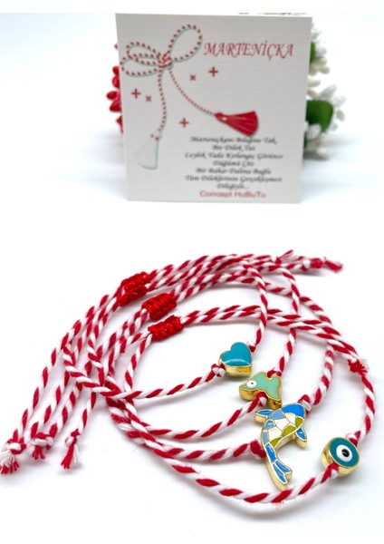 Hediyelik 4’lü Marteniçka Şans Dilek Bileklik Seti modelleri