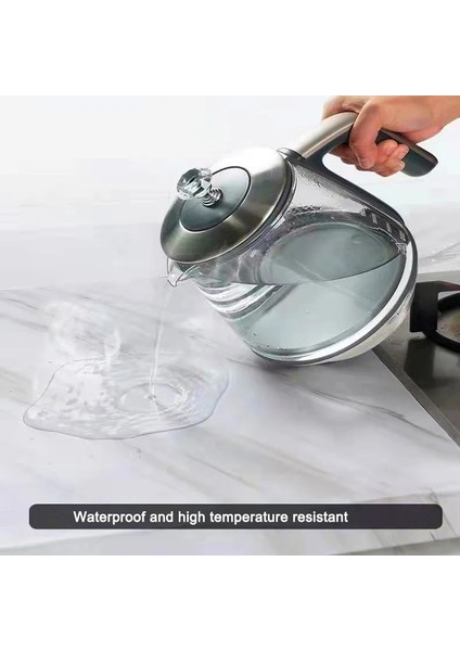 Q9 Tarzı 60CMX100CM Mutfak Yağı Geçirmez Şeffaf Film Kalın Kendinden Yapışkanlı Su Geçirmez Tezgah Mobilya Mermer Duvar Kağıdı Banyo Dekor Çıkartmalar (Yurt Dışından) fiyatları