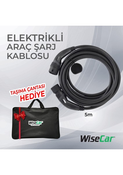 Elektrikli Araç Şarj Kablosu Tip 2 - 3faz, 32A , 22KW, 5m fiyatları