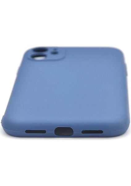 iPhone 11 Uyumlu Düz Renk Esnek Yumuşak Silikon Kılıf Rubber Indigo Mavi