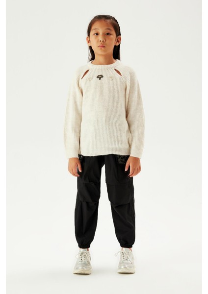 Kız Çocuk Ekru Kazak 23FW0TJ4427