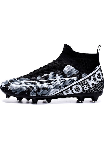 Yüksek Top Spike Cleats Erkek Futbol Ayakkabıları Çocuk Profesyonel Eğitim Futbol Ayakkabıları (Yurt Dışından)