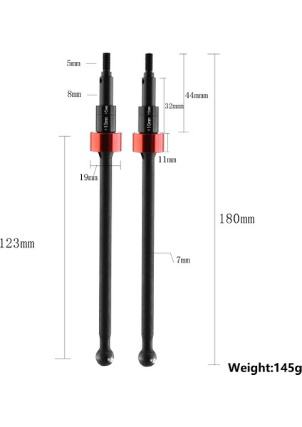 2 Adet Çelik Metal Ön Arkadan Çekişli Motosiklet Mili Cvd Tahrik Mili 86246 Hpı Savage x Flux Xl 1/8 Rc Araba Yükseltme Parçaları (Yurt Dışından)
