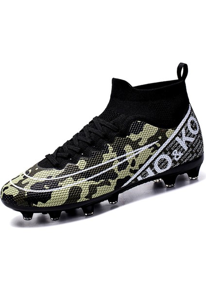 Yüksek Top Spike Cleats Erkek Futbol Ayakkabıları Çocuk Profesyonel Eğitim Futbol Ayakkabıları (Yurt Dışından)