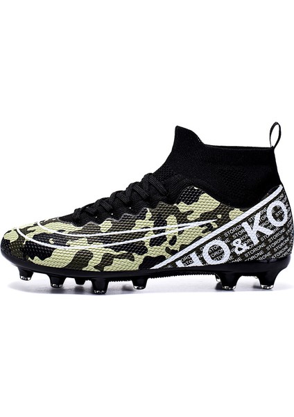 Yüksek Top Spike Cleats Erkek Futbol Ayakkabıları Çocuk Profesyonel Eğitim Futbol Ayakkabıları (Yurt Dışından)