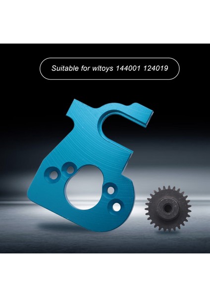 Rc Araba Motor Montajı Tutucu Motor Dişli ile Wltoys 144001 124019 124018 Rc Yedek Parça Yükseltme Aksesuarları, Mavi (Yurt Dışından)
