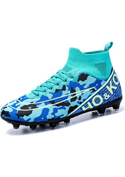 Yüksek Top Spike Cleats Erkek Futbol Ayakkabıları Çocuk Profesyonel Eğitim Futbol Ayakkabıları (Yurt Dışından)