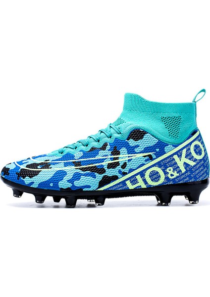 Yüksek Top Spike Cleats Erkek Futbol Ayakkabıları Çocuk Profesyonel Eğitim Futbol Ayakkabıları (Yurt Dışından)