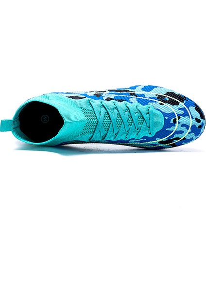 Yüksek Top Spike Cleats Erkek Futbol Ayakkabıları Çocuk Profesyonel Eğitim Futbol Ayakkabıları (Yurt Dışından)