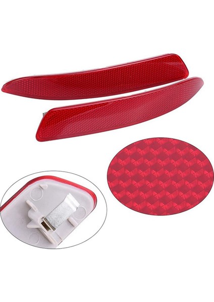 2 Çift Sol ve Sağ Arka Tampon Reflektör Etiket Kapağı E70 X5 2007-2013 63217158949 63217158950 (Yurt Dışından)