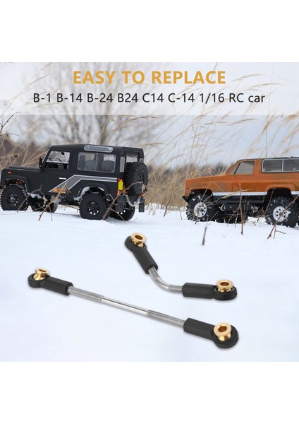 Takım Rc Araba Direksiyon Çekme Çubuğu Yükseltme Parçası Metal Rc Direksiyon Çubuğu Dayanıklı Wpl B1 B14 B24 B24 C14 C24 1/16 (Yurt Dışından)