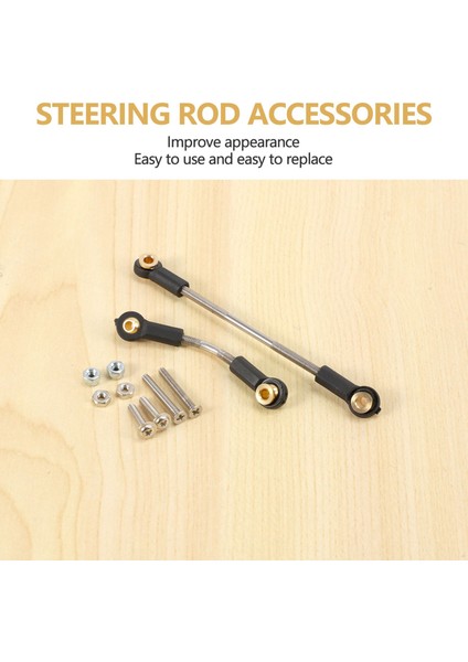 Takım Rc Araba Direksiyon Çekme Çubuğu Yükseltme Parçası Metal Rc Direksiyon Çubuğu Dayanıklı Wpl B1 B14 B24 B24 C14 C24 1/16 (Yurt Dışından)