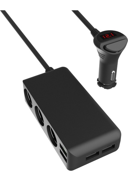 Araç Şarj Cihazı Araç Çakmak Bir Ila Üç 4 USB Arayüzü Cep Telefonu Şarjı Evrensel (Yurt Dışından)