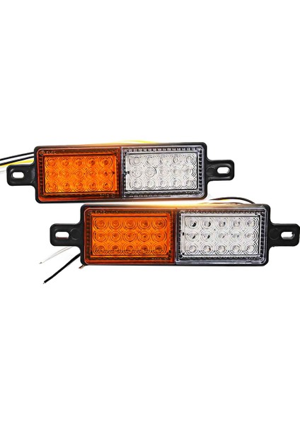 2 Adet 12 V 30 LED Araç Kamyon Boğa Çubuğu Işık Bullbar Ön Tampon Işık Ön Gösterge Park Lambası Sinyal Ampul Römork (Yurt Dışından)