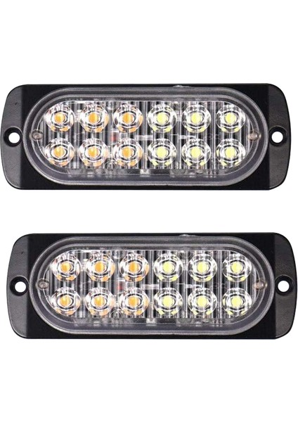 Adet LED Flaşlı Uyarı Işığı Strobe Izgarası Yanıp Sönen Lightbar Kamyon Araba Işaret Lambası Trafik Işığı 12V 24V Beyaz Sarı (Yurt Dışından)