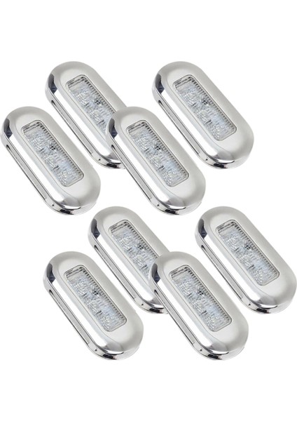 8 Adet 12 V Tekne Deniz Sinyal Lambası Sınıf Su Geçirmez LED Nezaket Işıkları Merdiven Güverte Beyaz (Yurt Dışından)