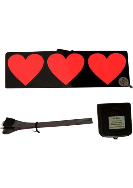 Aşk Araba LED Iç Dekoratif Işık Şarj Edilebilir USB Şarj Etiket Arka Cam Şerit Lamba Aksesuarları (Yurt Dışından)