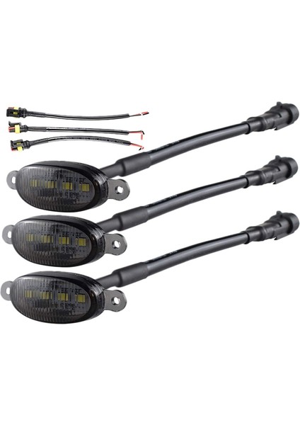 Izgaralar Için Ön Izgara Işıkları 2010-2014 ve 2017-2021 Füme Lens Sarı LED Park/koşu (Yurt Dışından)