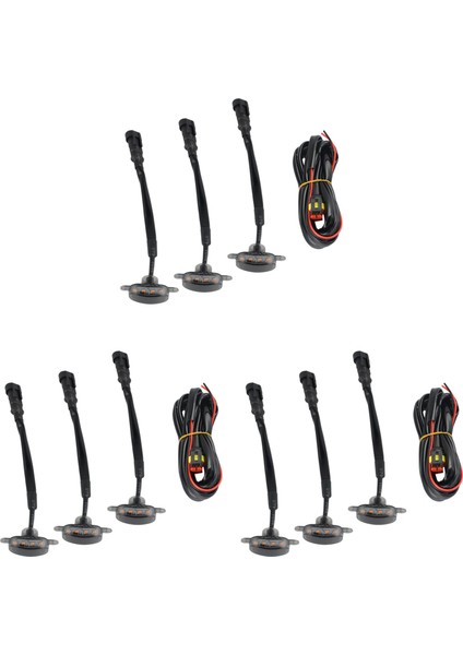 9x Füme Lens Amber LED Ön Izgara Koşu Işıkları Lambalar (Yurt Dışından)