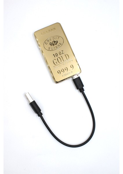 Altın Renk Altın Görünümlü USB Şarjlı Çakmak SMC530USBR1