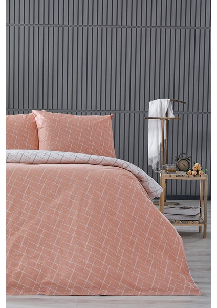 Glimmer Easy Cotton Tek King Size Nevresim Takımı - Somon