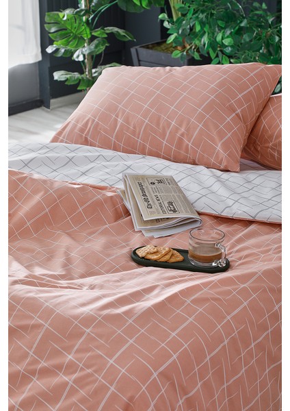Glimmer Easy Cotton Tek King Size Nevresim Takımı - Somon fiyatları