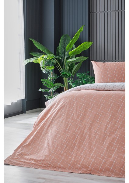 Glimmer Easy Cotton Tek King Size Nevresim Takımı - Somon indirimleri