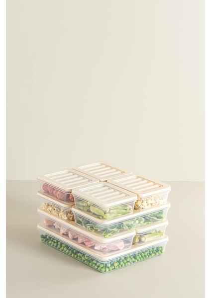 7'li Set Freshbox Mikroldaga ve Difrize Uygun Saklama Kabı X1 2,4 Lt / X2 1,17 Lt / X4 0,6 Lt